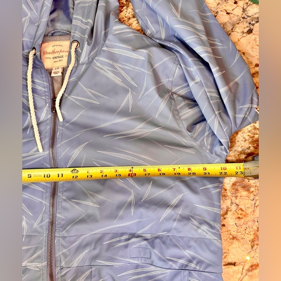 Weatherproof Vintage brand rain jacket sz LG periwinkle blue NWOT zip front - Picture 8 of 11